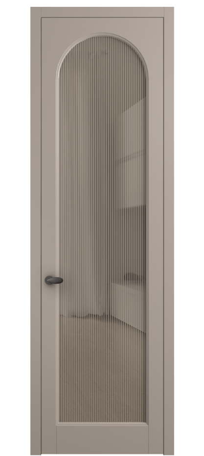 Межкомнатная дверь Палаццо 6804 Матовый бисквитный Рифлёное бронзовое стекло "Дюна", триплекс Цена 103029 ₽ | Volhovec