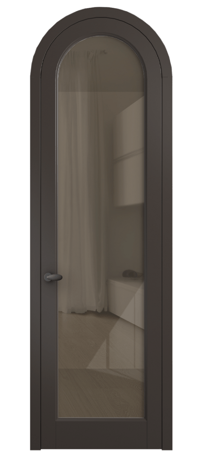 Межкомнатная дверь Палаццо 6814 Матовый антрацит Рефлективное бронзовое стекло "Стопсол", калёное Цена 133159 ₽ | Volhovec