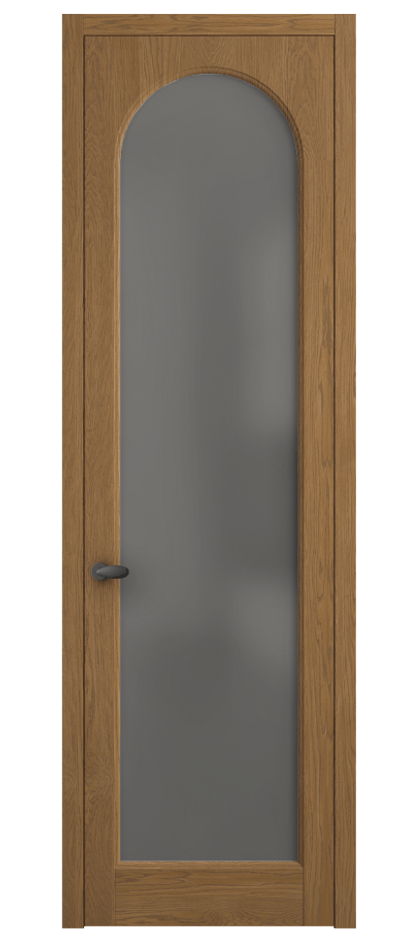 Межкомнатная дверь Palazzo 6804 Дуб пряный матовый Сатинированное серое стекло, триплекс Цена 148229 ₽ | Volhovec