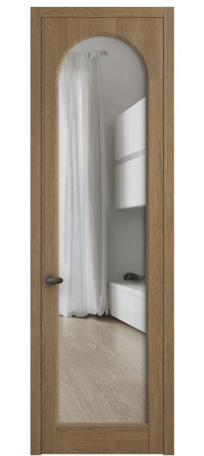 Межкомнатная дверь Палаццо 6804 Дуб мускатный матовый Прозрачное стекло Цена 152529 ₽ | Volhovec