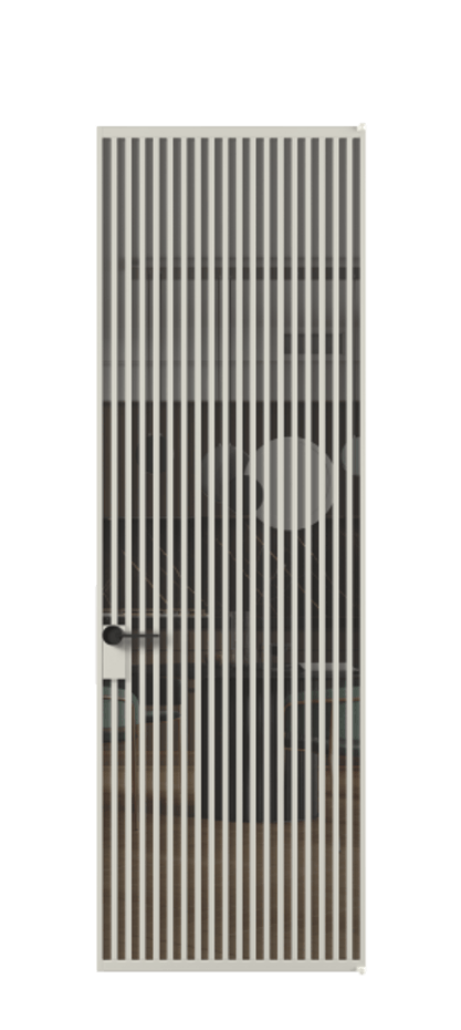 Алюминиевая дверь АЛПЛ040.06 Алюминий тёплый серый Прозрачное серое стекло, триплекс Цена 230670  | Volhovec