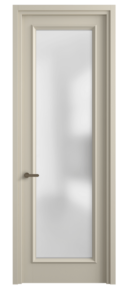Межкомнатная дверь Шарм 6702 Матовый бежево-серый Сатинированное стекло Цена 93899 ₽ | Volhovec
