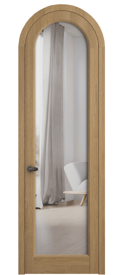 Межкомнатная дверь Палаццо 6814 Дуб пшеничный матовый Двустороннее зеркало, триплекс Цена 208349 ₽ | Volhovec