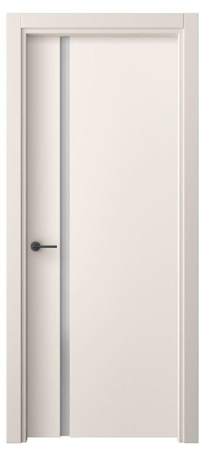 Межкомнатная дверь Freedom 4222 ПЭТ кремово-белый Сатинированное стекло Цена 30799 ₽ | Volhovec