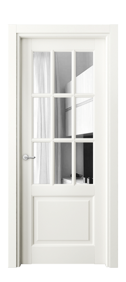 Межкомнатная дверь Тоскана Грильято 6312 Матовый жемчужный Двустороннее зеркало, триплекс Цена 114899 ₽ | Volhovec