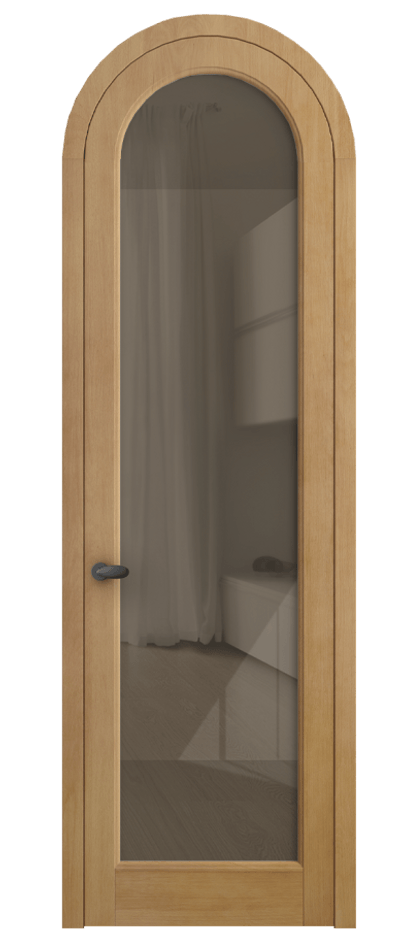 Межкомнатная дверь Палаццо 6814 Бук натуральный матовый Рефлективное бронзовое стекло "Стопсол", калёное Цена 179739 ₽ | Volhovec