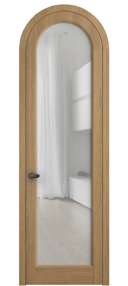 Межкомнатная дверь Палаццо 6814 Дуб пшеничный матовый Рифлёное стекло "Дюна", триплекс Цена 212349 ₽ | Volhovec