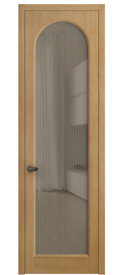 Межкомнатная дверь Палаццо 6804 Бук натуральный матовый Рифлёное бронзовое стекло "Мору", триплекс Цена 129279 ₽ | Volhovec