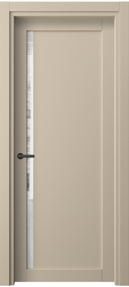 Межкомнатная дверь Нео 2110 ПЭТ светло-бежевый Прозрачное стекло, триплекс Цена 26699 ₽ | Volhovec