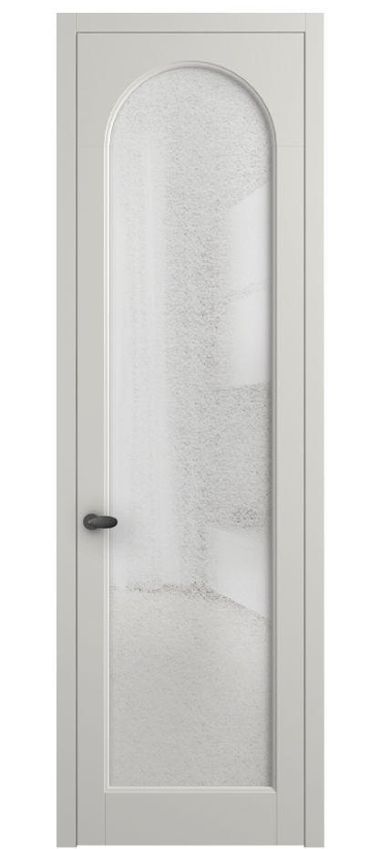 Межкомнатная дверь Палаццо 6804 Матовый серый Фактурное стекло "Лёд", триплекс Цена 103029 ₽ | Volhovec