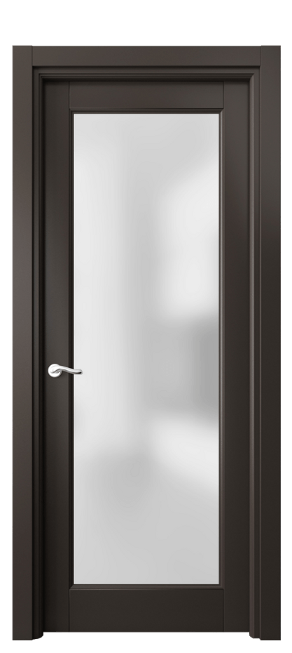 Межкомнатная дверь Лигнум 0700 Матовый антрацит Сатинированное стекло Цена 95099 ₽ | Volhovec