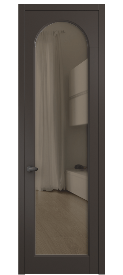 Межкомнатная дверь Палаццо 6804 Матовый антрацит Прозрачное бронзовое стекло, триплекс Цена 97029 ₽ | Volhovec