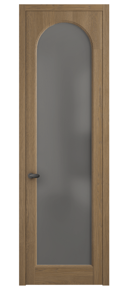 Межкомнатная дверь Palazzo 6804 Дуб мускатный матовый Сатинированное серое стекло, триплекс Цена 148229 ₽ | Volhovec