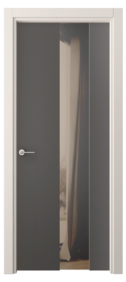 Межкомнатная дверь Фридом 4226 ПЭТ графитовый Двустороннее бронзовое зеркало, триплекс Цена 34699 ₽ | Volhovec