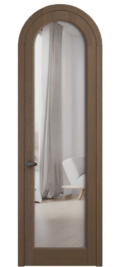 Межкомнатная дверь Палаццо 6814 Дуб туманный матовый Двустороннее зеркало, триплекс Цена 208349 ₽ | Volhovec