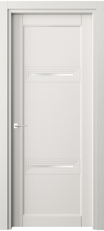 Межкомнатная дверь Ego 6113 Дуб пудровый белый Сатинированное стекло Цена 126499 ₽ | Volhovec