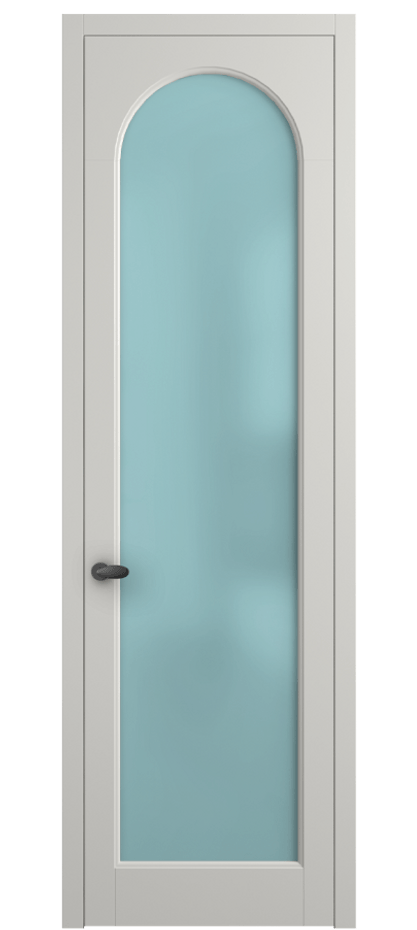 Межкомнатная дверь Palazzo 6804 Матовый серый Сатинированное голубое стекло, триплекс Цена 97029 ₽ | Volhovec