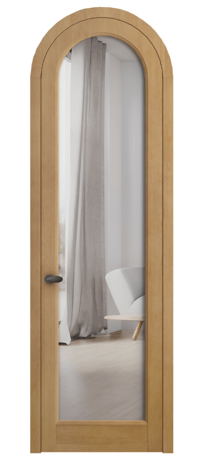 Межкомнатная дверь Палаццо 6814 Бук натуральный матовый Двустороннее зеркало, триплекс Цена 173739 ₽ | Volhovec