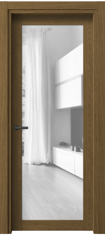 Межкомнатная дверь Нео 2102 Торфяной дуб Прозрачное стекло, триплекс Цена 29819 ₽ | Volhovec