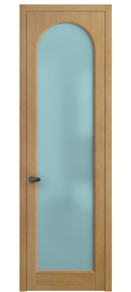 Межкомнатная дверь Palazzo 6804 Бук натуральный матовый Сатинированное голубое стекло, триплекс Цена 121279 ₽ | Volhovec