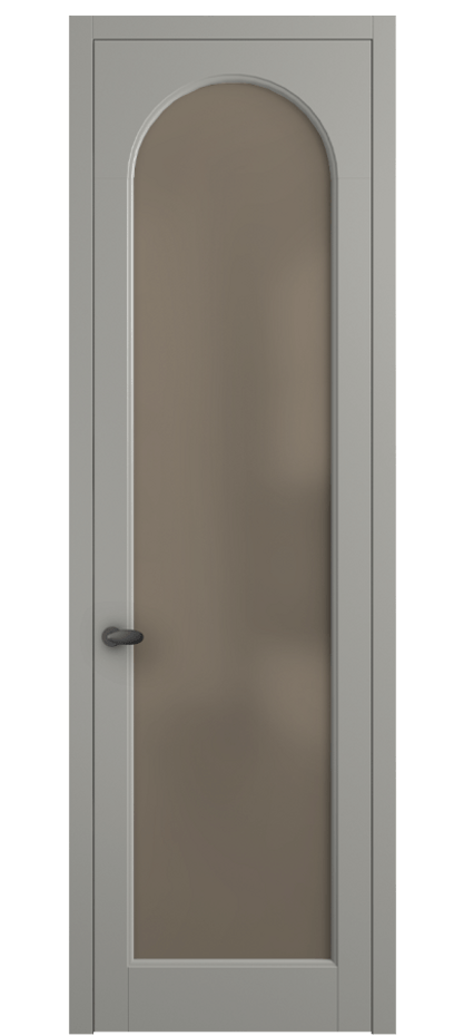 Межкомнатная дверь Палаццо 6804 Матовый нейтральный серый Сатинированное бронзовое стекло, триплекс Цена 97029 ₽ | Volhovec