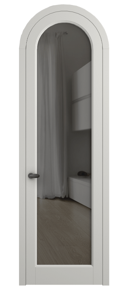 Межкомнатная дверь Палаццо 6814 Матовый серый Прозрачное серое стекло, триплекс Цена 128259 ₽ | Volhovec