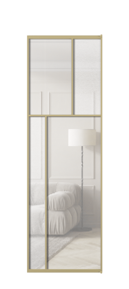 Межкомнатная дверь Мозаик АЛПЛ041.22  Рифлёное стекло "Дюна", триплекс, 6 мм + Фактурное стекло "Лёд", триплекс Цена 191470 ₽ | Volhovec