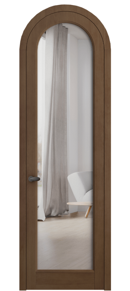 Межкомнатная дверь Палаццо 6814 Бук тёмный матовый Двустороннее зеркало, триплекс Цена 173739 ₽ | Volhovec