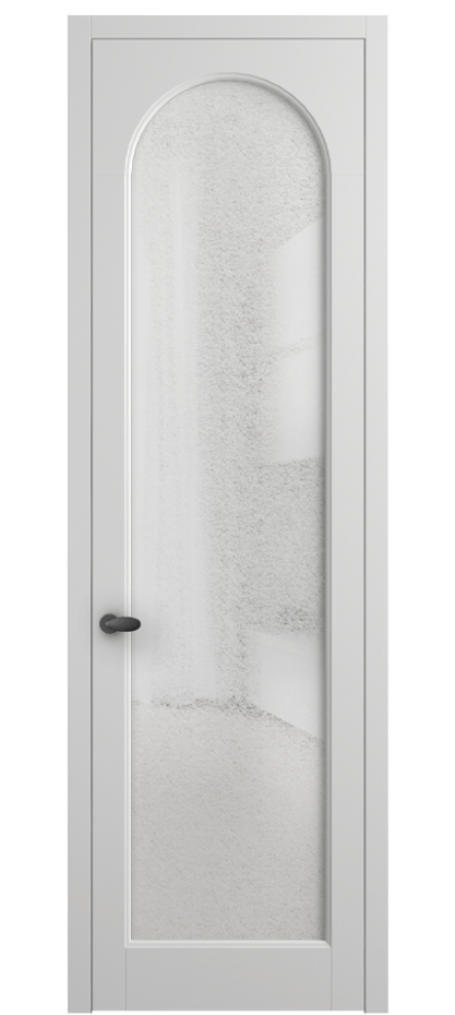 Межкомнатная дверь Палаццо 6804 Матовый белоснежный Фактурное стекло "Лёд", триплекс Цена 103029 ₽ | Volhovec