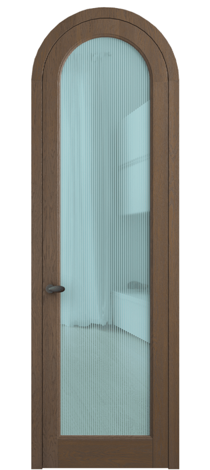 Межкомнатная дверь Палаццо 6814 Дуб туманный матовый Рифлёное голубое стекло "Дюна", триплекс Цена 309180.2 сом | Volhovec