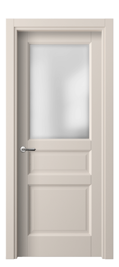 Межкомнатная дверь Галант 1432 ПЭТ пудровый бежевый Сатинированное стекло Цена 29560 ₽ | Volhovec