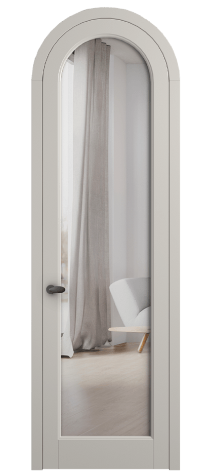 Межкомнатная дверь Палаццо 6814 Матовый облачно-серый Двустороннее зеркало, триплекс Цена 127159 ₽ | Volhovec