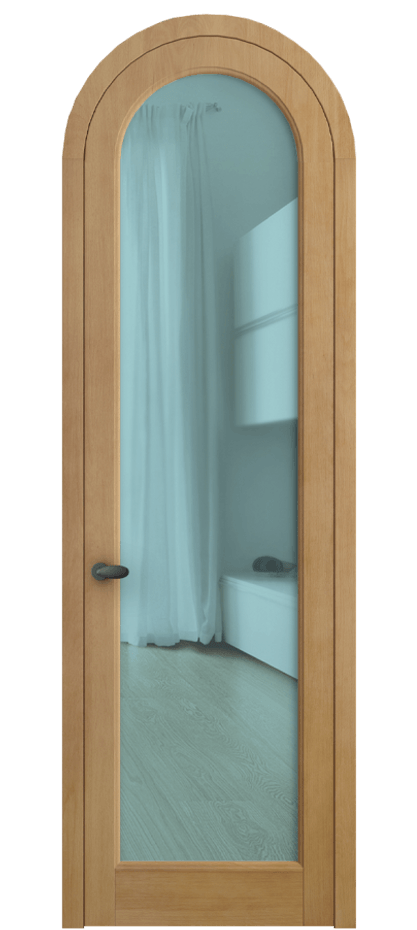 Межкомнатная дверь Palazzo 6814 Бук натуральный матовый Прозрачное голубое стекло, триплекс Цена 171739 ₽ | Volhovec