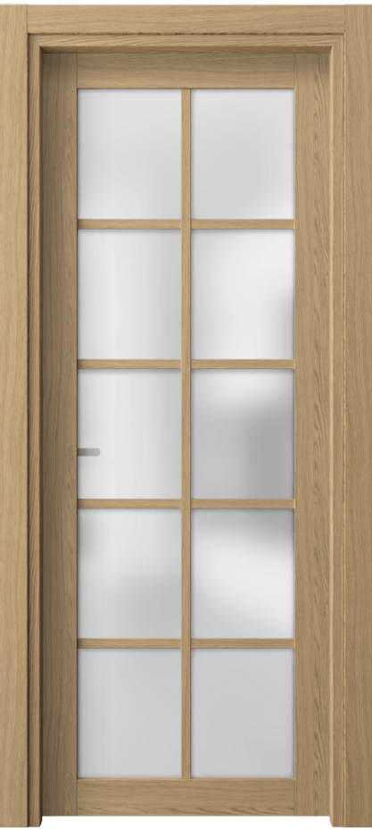 Межкомнатная дверь Neo 2106 Жемчужный дуб Сатинированное стекло Цена 26399 ₽ | Volhovec