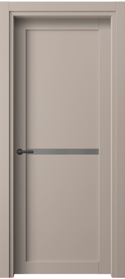 Межкомнатная дверь Нео 2112 ПЭТ серо-коричневый  Сатинированное серое стекло, триплекс Цена 26699 ₽ | Volhovec