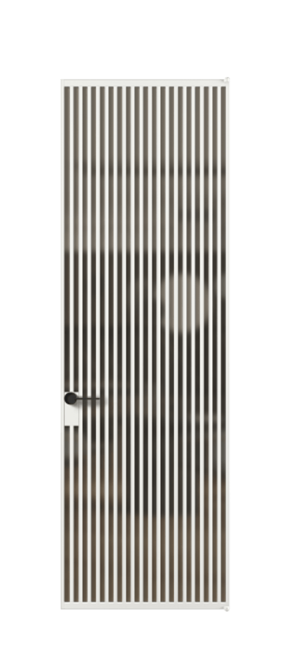 Алюминиевая дверь АЛПЛ040.06 Алюминий белоснежный Сатинированное бронзовое стекло, триплекс Цена 192590  | Volhovec