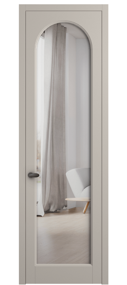 Межкомнатная дверь Палаццо 6804 Матовый светло-бежевый Двустороннее зеркало, триплекс Цена 99029 ₽ | Volhovec