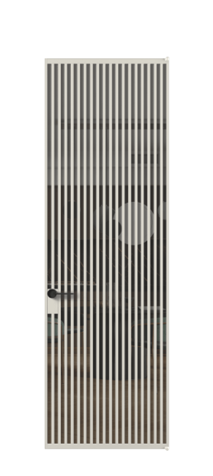 Алюминиевая дверь АЛПЛ040.06 Алюминий облачно-серый Прозрачное серое стекло, триплекс Цена 230670  | Volhovec