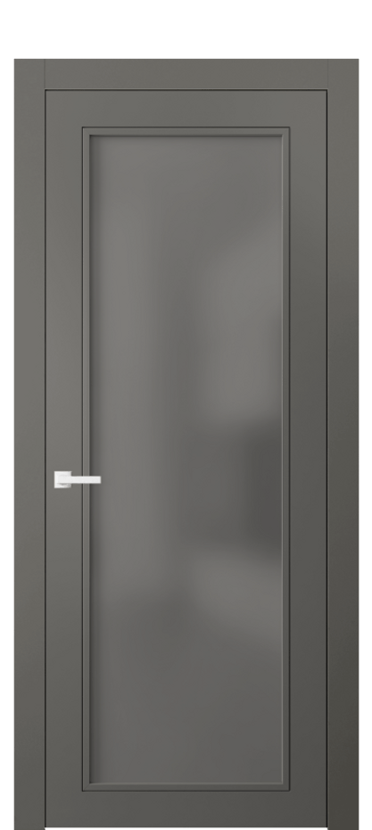 Межкомнатная дверь Neo Classic 8000 Матовый классический серый Сатинированное серое стекло, триплекс Цена 74699 ₽ | Volhovec