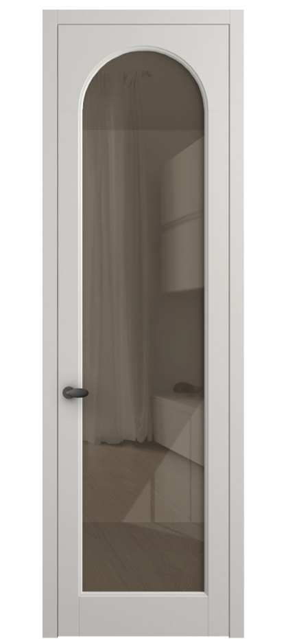 Межкомнатная дверь Палаццо 6804 Матовый серый Рефлективное бронзовое стекло "Стопсол", калёное Цена 105029 ₽ | Volhovec