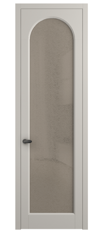 Межкомнатная дверь Палаццо 6804 Матовый облачно-серый Фактурное бронзовое стекло "Лёд", триплекс Цена 103029 ₽ | Volhovec