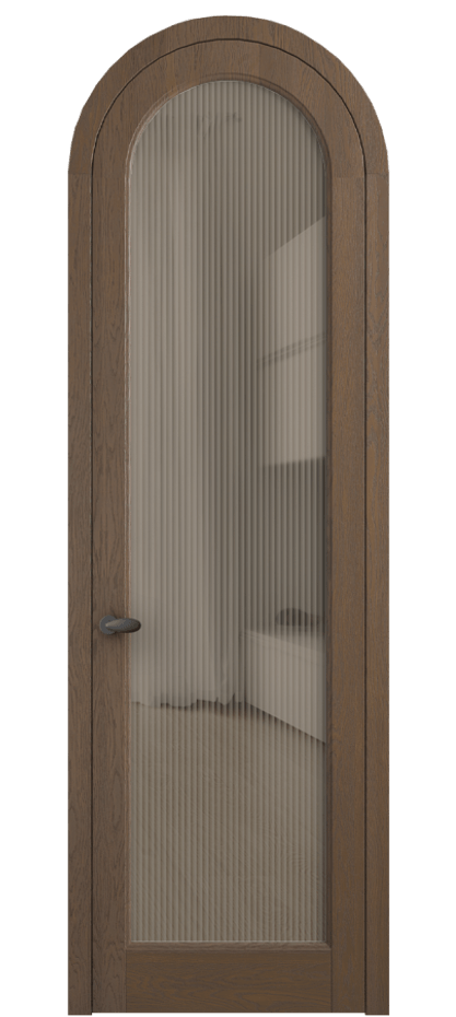 Межкомнатная дверь Палаццо 6814 Дуб туманный матовый Рифлёное бронзовое стекло "Мору", триплекс Цена 214349 ₽ | Volhovec