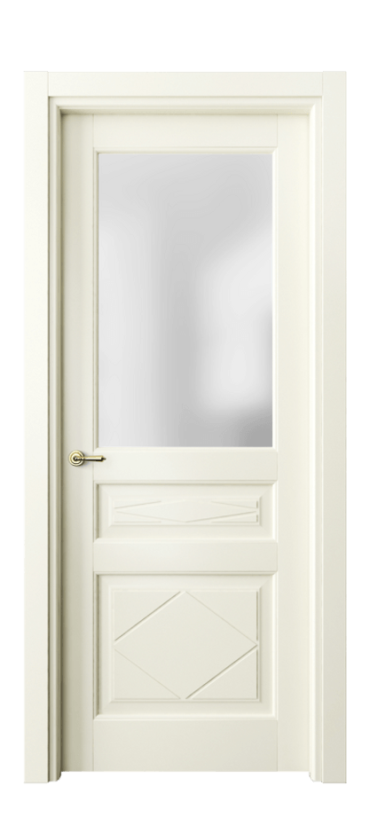 Межкомнатная дверь Тоскана Ромбо 6344 Матовый молочно-белый Сатинированное стекло Цена 98899 ₽ | Volhovec