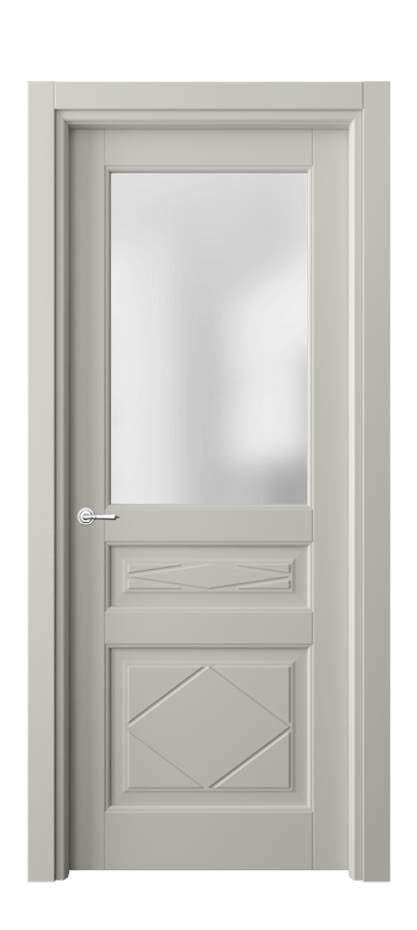 Межкомнатная дверь Toscana Rombo 6344 Бук тёплый серый Сатинированное стекло Цена 76319 ₽ | Volhovec