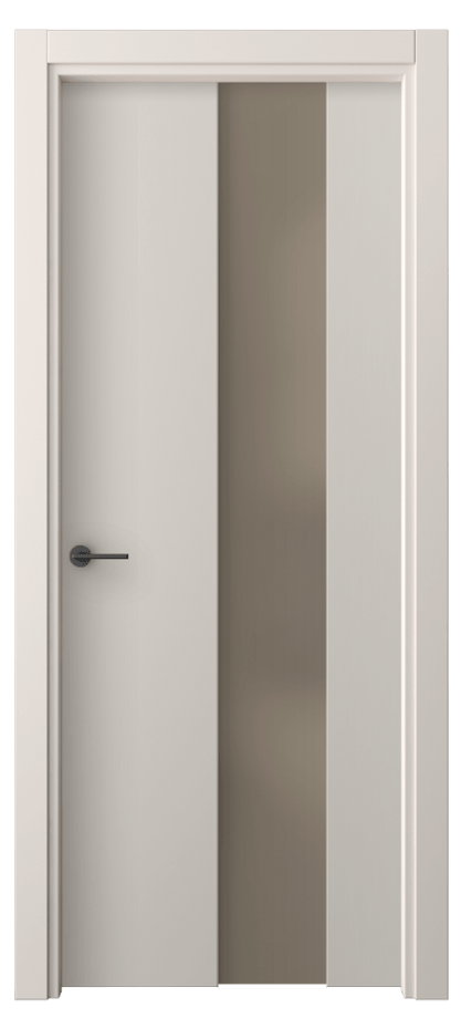 Межкомнатная дверь Freedom 4226 ПЭТ светло-серый Сатинированное бронзовое стекло, триплекс, 8 мм Цена 28879 ₽ | Volhovec