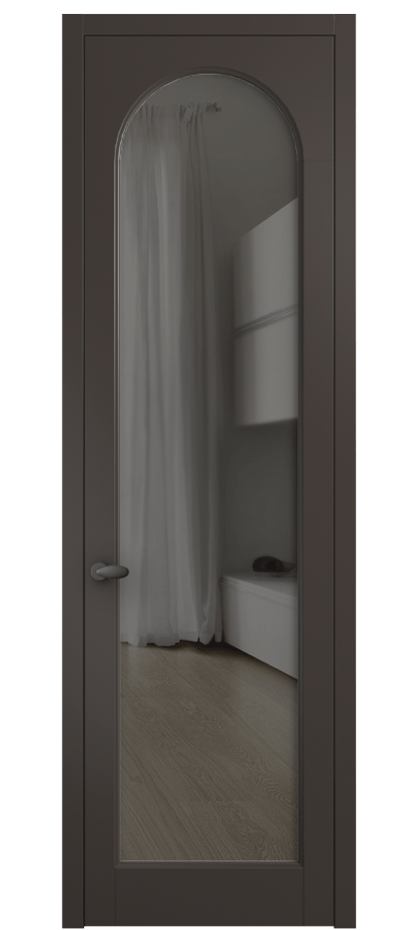 Межкомнатная дверь Палаццо 6804 Матовый антрацит Прозрачное серое стекло, триплекс Цена 97029 ₽ | Volhovec