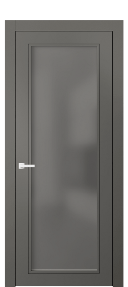 Межкомнатная дверь Neo Classic 8000 Матовый классический серый Сатинированное серое стекло, триплекс Цена 59759 ₽ | Volhovec