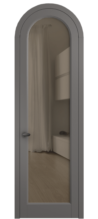 Межкомнатная дверь Палаццо 6814 Матовый классический серый Прозрачное бронзовое стекло, триплекс Цена 125159 ₽ | Volhovec