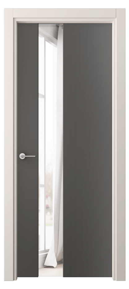 Межкомнатная дверь Фридом 4224 ПЭТ графитовый Двустороннее зеркало, триплекс Цена 34699 ₽ | Volhovec