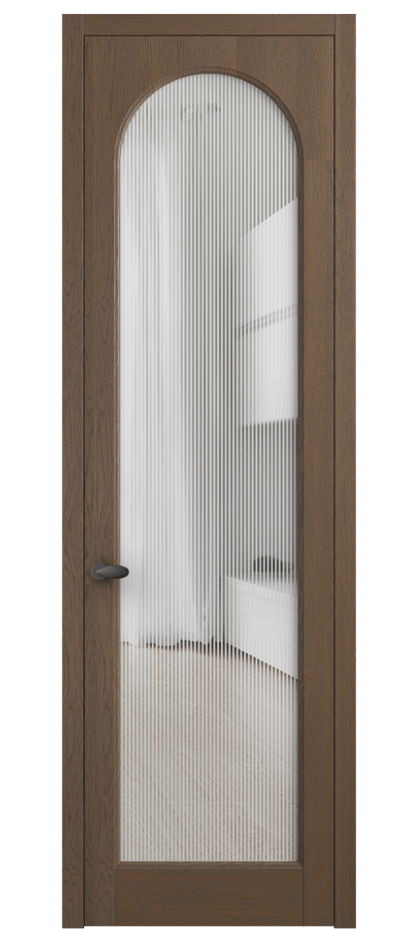 Межкомнатная дверь Палаццо 6804 Дуб туманный матовый Рифлёное стекло "Дюна", триплекс Цена 154229 ₽ | Volhovec